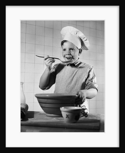Boy Tasting His Cooking by Anonymous