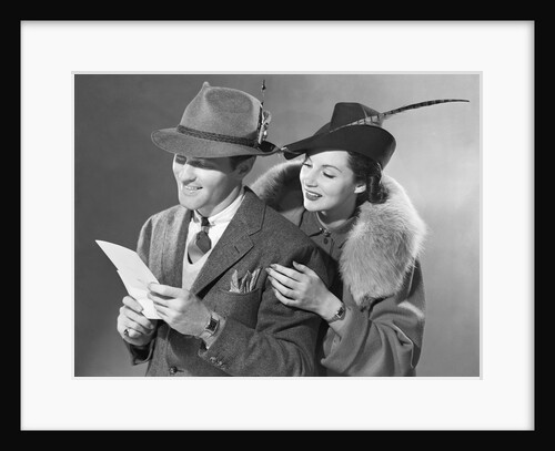 Couple Reading Letter by Anonymous