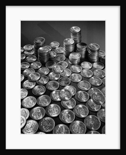 Stacks of 1890 Dollar Coins by Anonymous