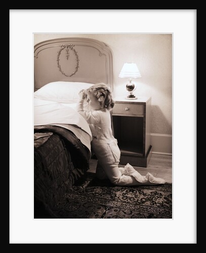 Girl Praying at Bedside by Anonymous