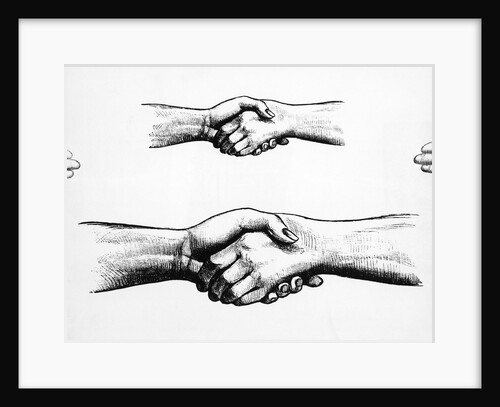 Drawing Of A Handshake by Anonymous
