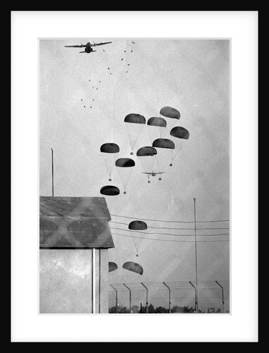 Turkish Paratroopers Parachuting into Cyprus by Anonymous