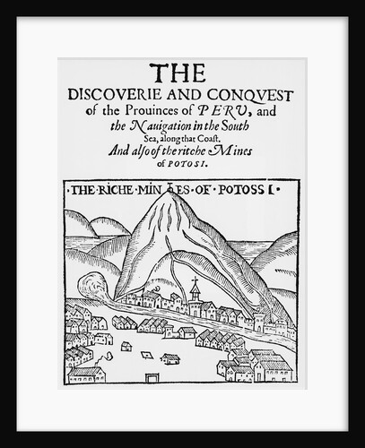 Illustration Town of Potosi in Mountains by Anonymous