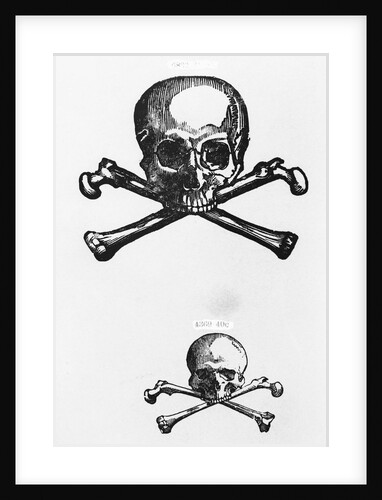 Woodcut Of Skull And Crossbones by Anonymous