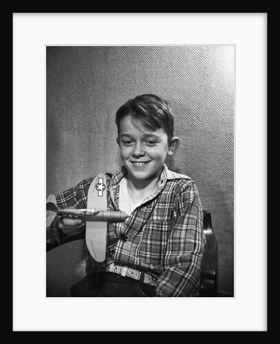 Boy with Model Plane by Anonymous