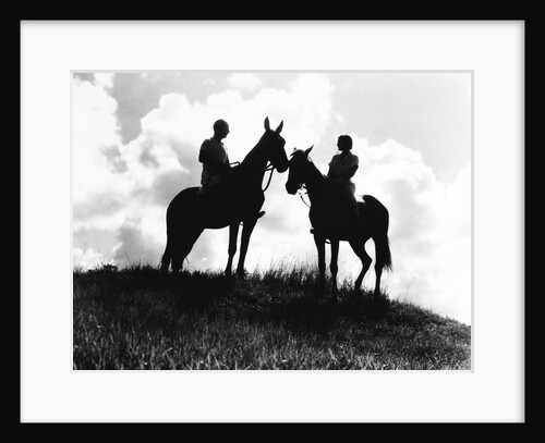 Silhouette of Horses and Riders by Anonymous