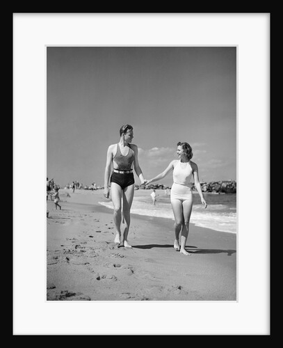 Couple in Bathing Suits at the Beach by Anonymous