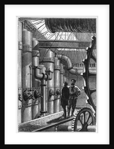 Illustration of the Engine Room of the Nautilus by Anonymous