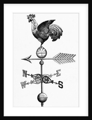 Rooster W/Outstretched Wings On Vane by Anonymous