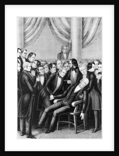 Lithograph Of John Q. Adams Dying by Anonymous
