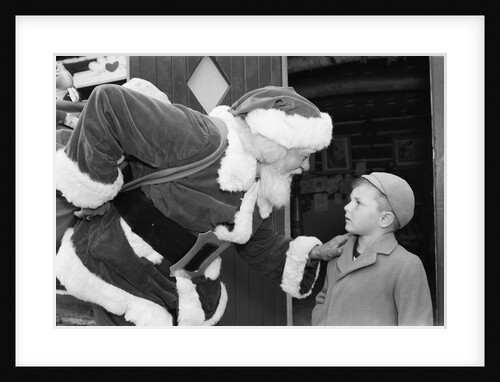 Santa Claus and Young Boy by Anonymous