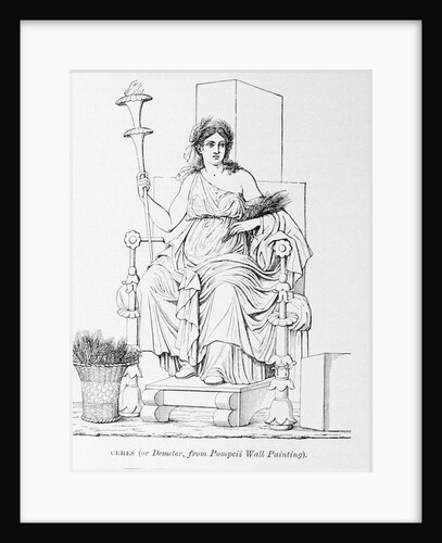 Illustration Of Ceres Seated In A Throne by Anonymous