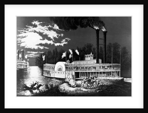 Wooding Up on the Mississippi by Anonymous