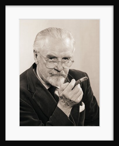 Bearded Man Holding a Cigar by Anonymous