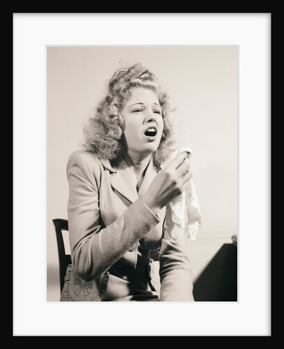 Glamour Girl About to Sneeze by Anonymous