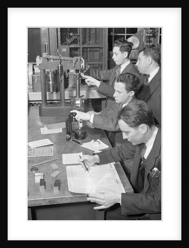 Students In School Metal Testing Lab by Anonymous