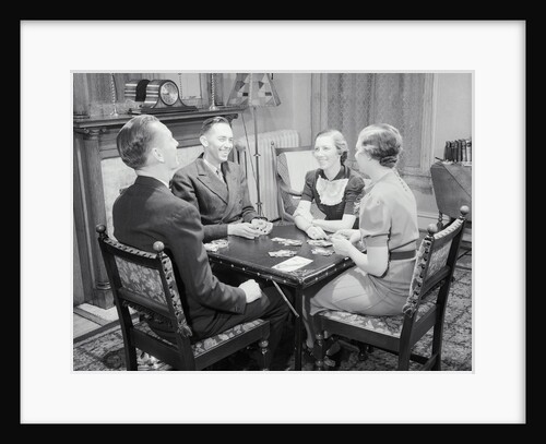 Table of Bridge Players by Anonymous