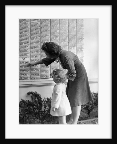 Woman And Daughter At Honor Roll Wall by Anonymous