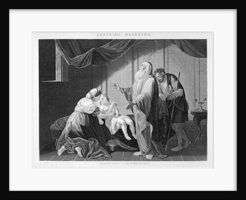 Engraving Of Elijah W/Shunamite by Anonymous