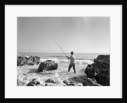 Man Surf Fishing by Anonymous