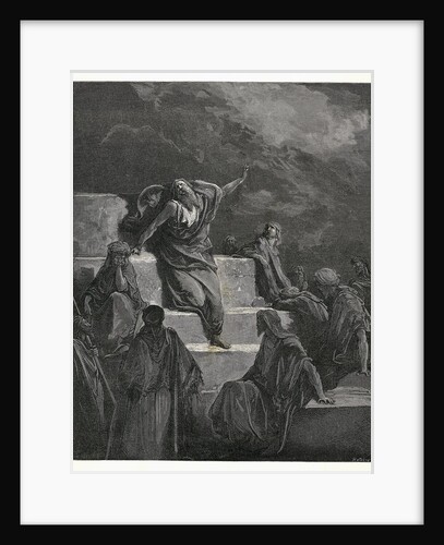 Jeremiah On Steps/Dark Sky/Illustration by Anonymous