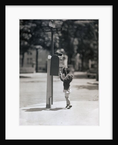 Child Reaching into Mailbox by Anonymous