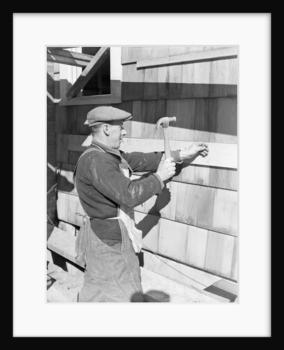 Carpenter Hammering by Anonymous