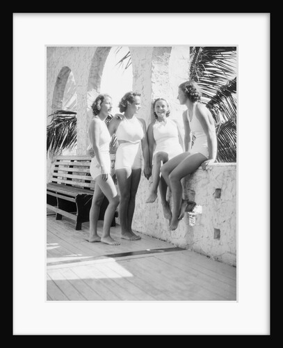 Women Gather Poolside by Anonymous