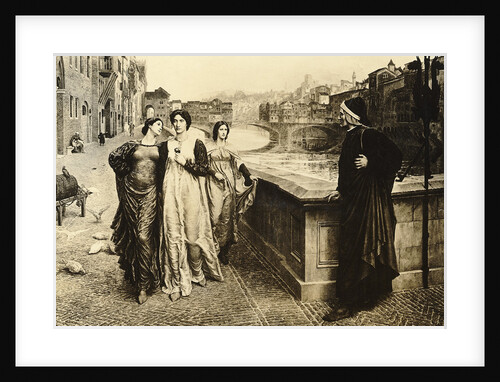 Dante & Beatrice Meet Along The Arno by Anonymous