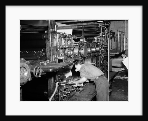 Attaching Plates to Printing Machine by Anonymous