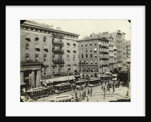 Streetcars Outside the Astor House Hotel by Anonymous