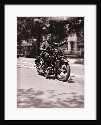 Police Officer On Motorcycle by Anonymous