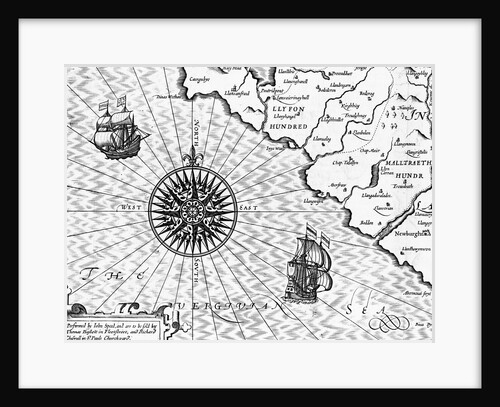 Detail of a Map of Wales by John Speed