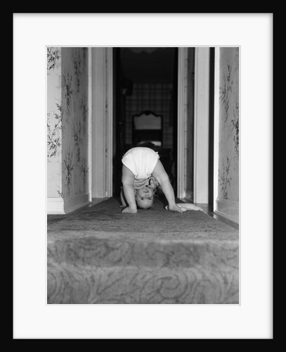 Baby Playing in Hallway by Anonymous