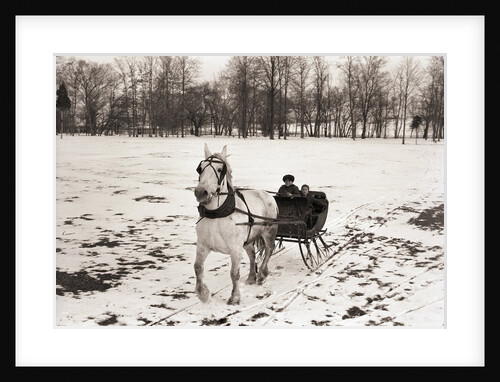 Riding in Horse Drawn Sleigh by Anonymous