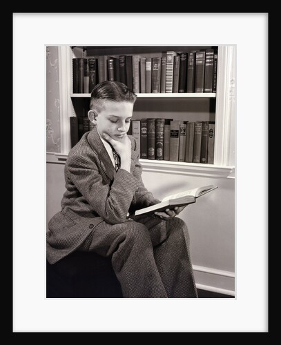 Boy Reading by Anonymous