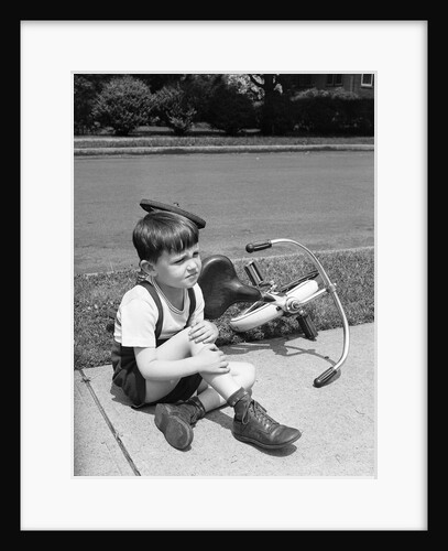 Boy Who Has Fallen Off Bicycle by Anonymous