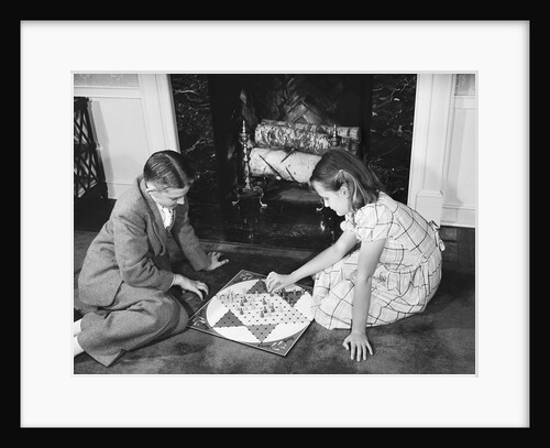 Children Playing Chinese Checkers by Anonymous