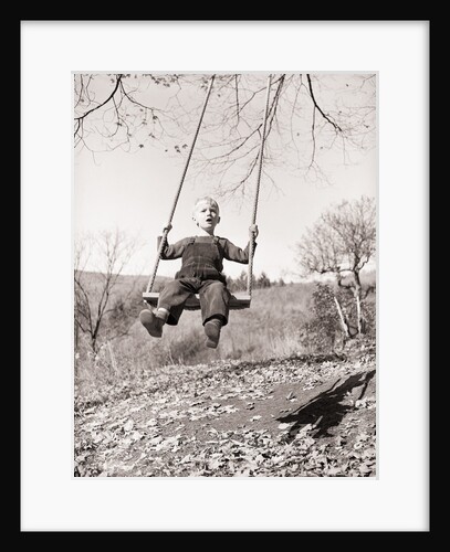 Boy Swinging by Anonymous