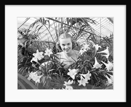 Woman Among Lilies by Anonymous