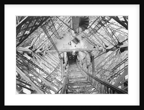 Elevator Shaft of the Eiffel Tower by Anonymous