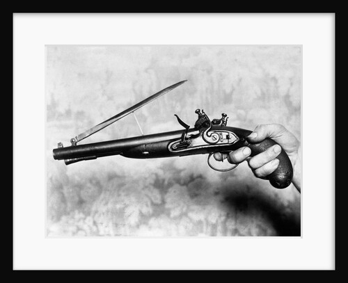 Horse Pistol with Pop-Out Bayonet by Anonymous