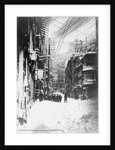 Downtown Manhattan in Blizzard by Anonymous