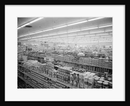 Interior View of Supermarket, 1955 by Anonymous
