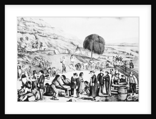 California Gold Diggers  - Lithograph by Anonymous