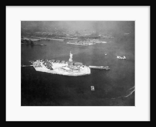 Aerial View Of Bedloe's and Ellis Islands by Anonymous