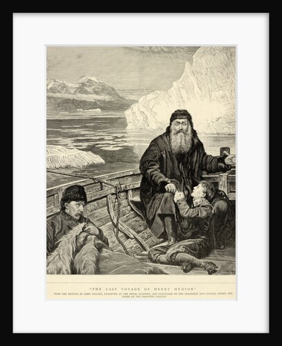 Engraving After The Last Voyage of Henry Hudson by John Collier