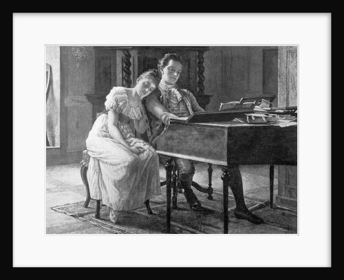Felix Mendelssohn With His Sister by Anonymous