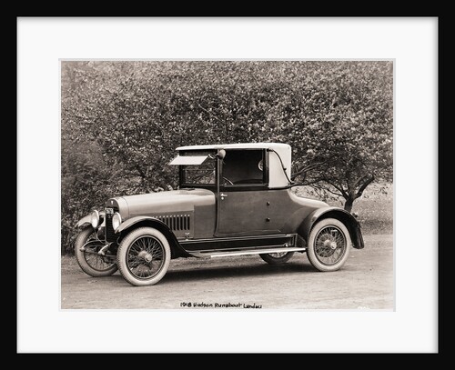 1918 Hudson Runabout Landau by Anonymous