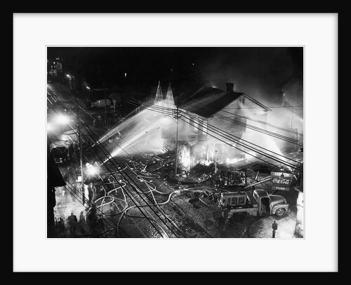 Pittsburgh Firemen in Action by Anonymous
